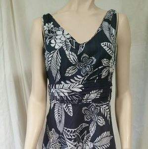 Amanda lane navy and white dress